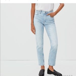 Everlane 90s Cheeky jean, light wash straight.